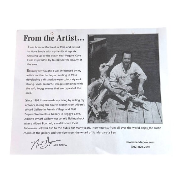 Neil Depew Art Print Set 2 Matted Watercolor Illustrations Nautical Beach House - Picture 5 of 9